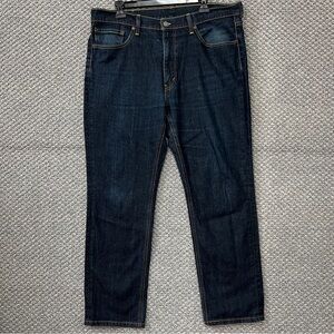 Signature by Levi Strauss Relaxed Blue Jeans with Deep Indigo Wash